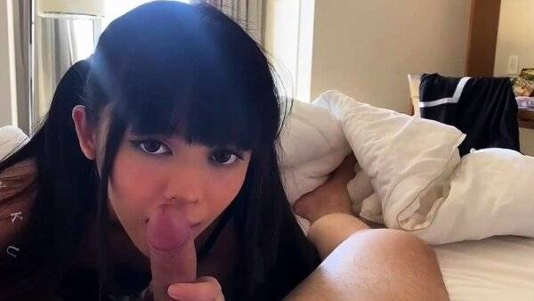 Amateur asian teen licks ass and sucks cock on girlsasian.net