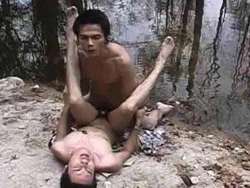 Slim Asian outdoor stuffed after rimjob on girlsasian.net