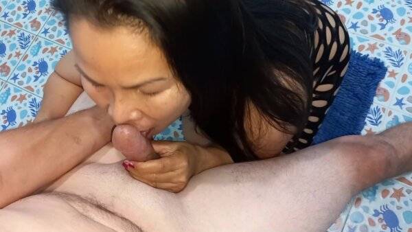 Sexy Asian Wife Sucks Fucks And Takes A Sloppy Creampie In The Bathroom on girlsasian.net