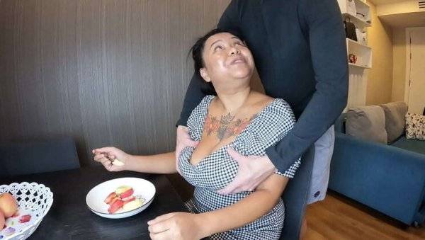Asian Babe with Huge Natural Tits Gives Handjob and Interracial Sex - Japan on girlsasian.net