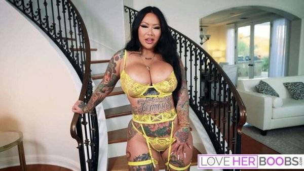 JOI Featuring Busty Asian Connie Perignon with Tattoo on girlsasian.net
