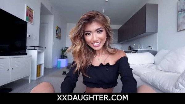 Asian Teen Clara Trinity Gets Frisky with Step-Dad as Mom Showers: Blowjob, Sex, & Deepthroat Action on girlsasian.net