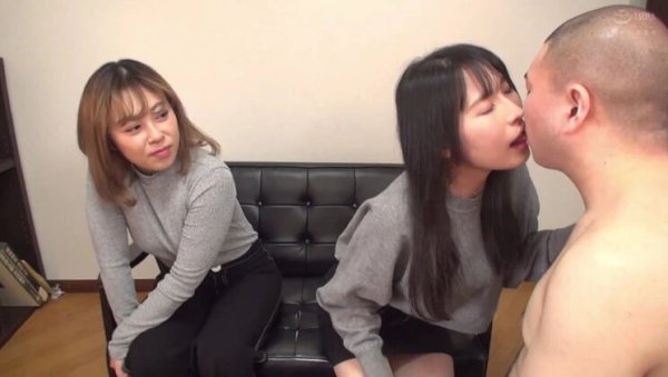 Asian Amateur Threesome: Sloppy Kissing and Teasing Handjob with Horny Girls - Japan on girlsasian.net