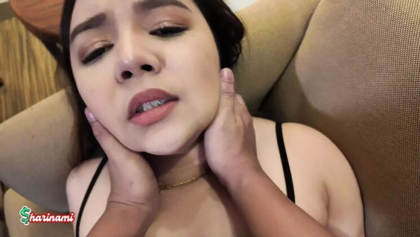 Asian Sharinami Wakes Him Up Riding His Big Cock on Couch - Wild Filipina Grinding POV on girlsasian.net