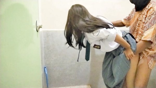 Naughty 18 Year Old Asian Teen Jesline Joy Seduced in Bathroom - Indonesia on girlsasian.net