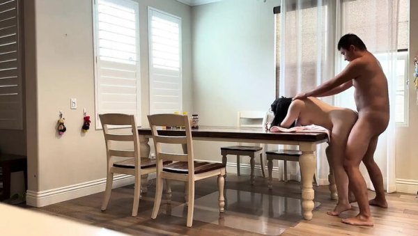 Fucking My Buddy's Wife on the Dining Table While He's Out of Town - Asian MILF Brunette Loud Moaning - China on girlsasian.net