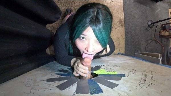 Naughty Asian teen wife cheats at gloryhole - sucks stranger's big load and swallows every drop - Usa on girlsasian.net