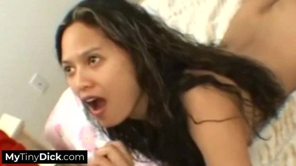 A Stunning Asian With Naturally Big Boobs Wrapping Her Mouth Around His Small Dick on girlsasian.net