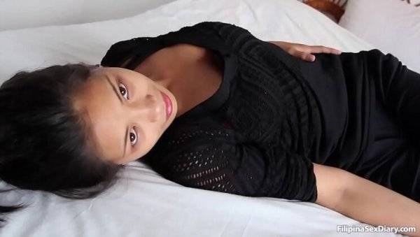 Filipina with Torpedo Nipples Takes Huge Cock - Asian Blowjob & Creampie on girlsasian.net