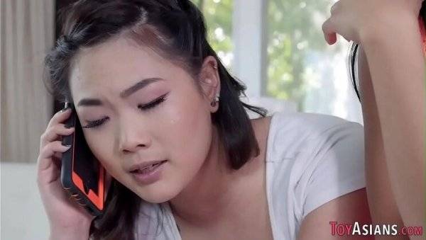 Petite Asian teen Ember Snow threesome fuck with Lea Hart on girlsasian.net