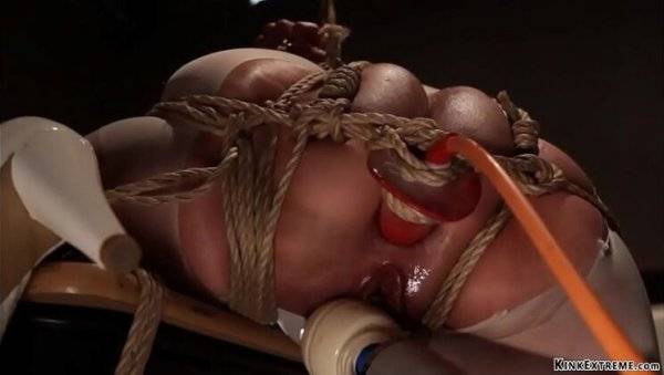 Asian Nurse Marica Hase Tied Up and Rough Anal Fuck in BDSM Suspension on girlsasian.net