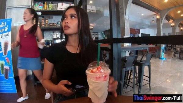 Hot Asian teen with big ass fucks in Starbucks POV amateur sex on girlsasian.net