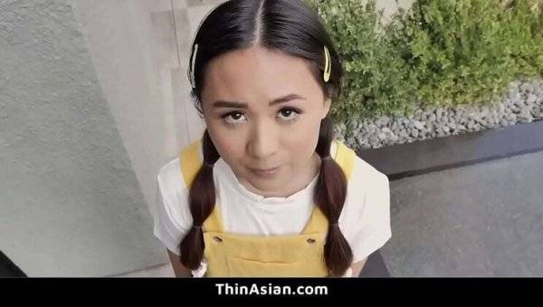 Tiny Asian Teen Gets Fucked Hard By Neighbor Couple - Tight Pussy, Big Dick Threesome on girlsasian.net