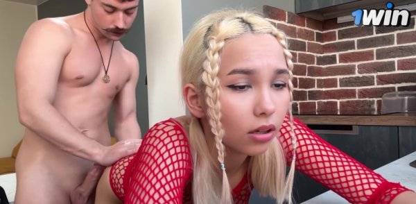 Powerful Fucking in the Kitchen by an Asian on girlsasian.net