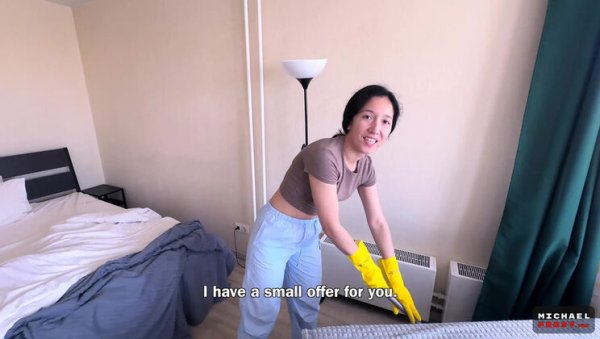 Asian MILF Cleaning Lady Fucks For Money - POV Blowjob & Facial Cumshot - Russia on girlsasian.net