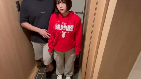 Japanese GF Momoka & Nono Fuck at Front Door After Store Trip - Amateur Asian Blowjob - Japan on girlsasian.net