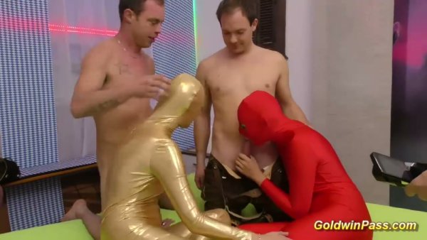 Masked latex lovers collide in a sweaty group party orgy - Germany on girlsasian.net