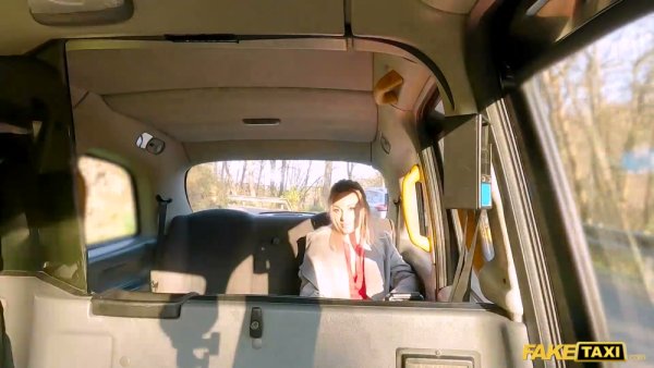 Blonde in red lingerie rides him in a car with sunlight through the windows on girlsasian.net