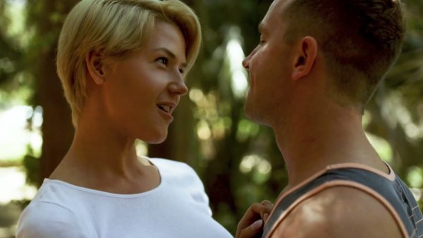Short-haired blonde stepmother seduces her stepson in a taboo living room encounter on girlsasian.net