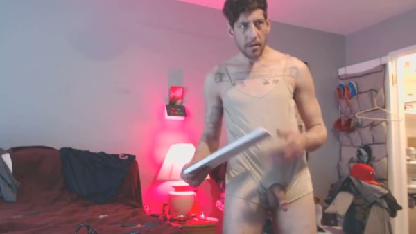 Tattooed amateur man strokes his big uncircumcised cock until cumshot on girlsasian.net