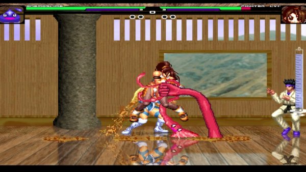Animated fighters clash in a steamy threesome inside a digital arena on girlsasian.net