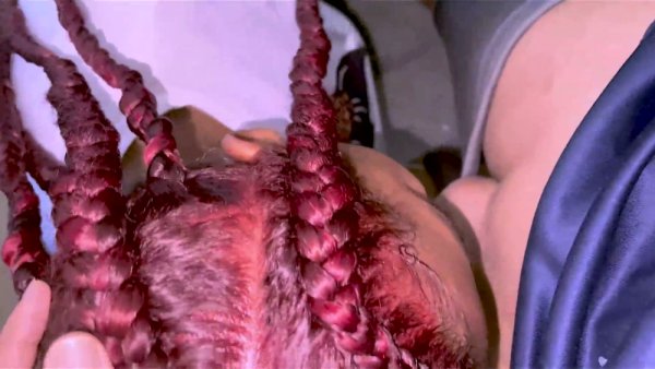 Curvy ebony beauty with red braids submits to rough domination and deepthroat on girlsasian.net