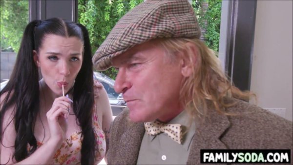 Brunette step-granddaughter tempts older man in forbidden family encounter on girlsasian.net