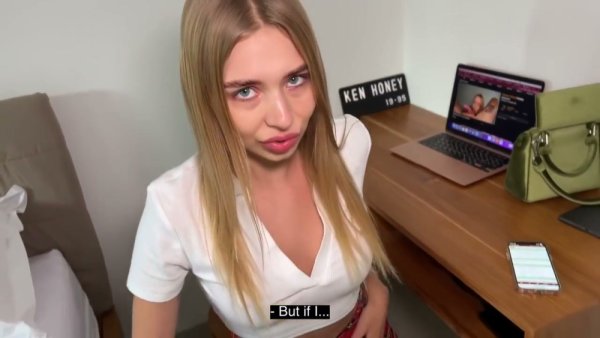 Russian blonde in red plaid skirt gets taken from behind after school reprimand - Russia on girlsasian.net