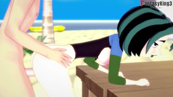 Green-haired gothic babe takes it rough on the beach in animated fantasy - Canada on girlsasian.net