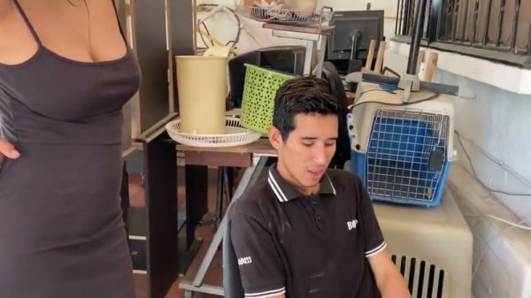 Venezuelan Latina shares a smoke then swallows her step cousin's load - Venezuela on girlsasian.net