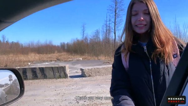 Two Russian women share an intimate encounter with a stranger during a sunlit drive - Russia on girlsasian.net